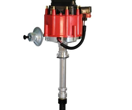 Pertronix Stock Look HEI Distributor for Chevy Small Block/Big Block Engines, Red Cap Color D1061