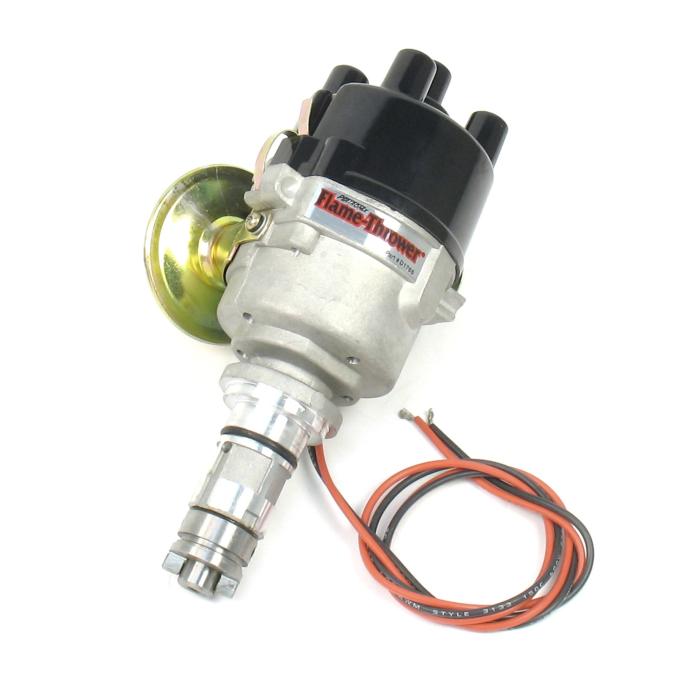 Pertronix Stock Look 45D4 Distributor for British 4 Cylinder Engines (Ignitor II) with Vacuum / Mechanical Advance, Top Exit / 12V Negative D170618
