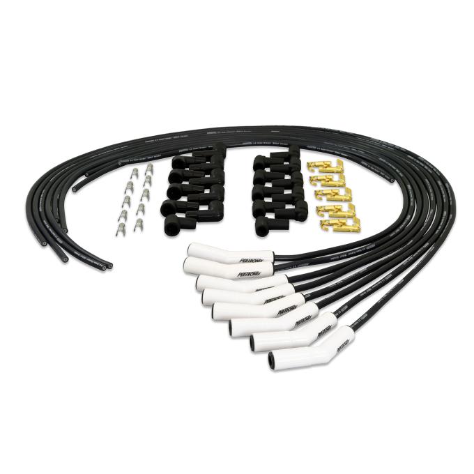 Pertronix Universal 8mm MAGx2 White Ceramic Boot Spark Plug Wire Set, 45&deg; Spark Plug Boot Angle 808215HT