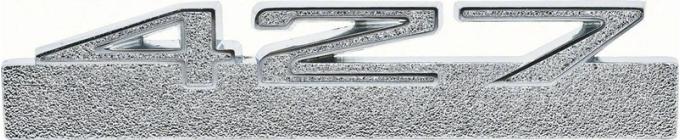 AMD Fender & Hood Emblem, "427" with Bar (stud mounted), 69 Nova Camaro Yenko K-K678