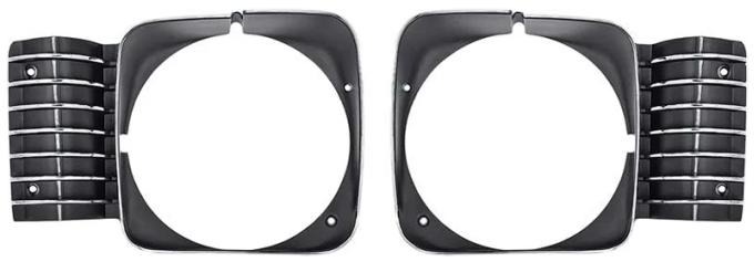 AMD Headlamp Bezels, LH/RH Pair, 69-72 Nova K-C1671A