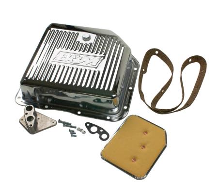 B&M Hi-Tek Deep Transmission Pan, Chrome 30289
