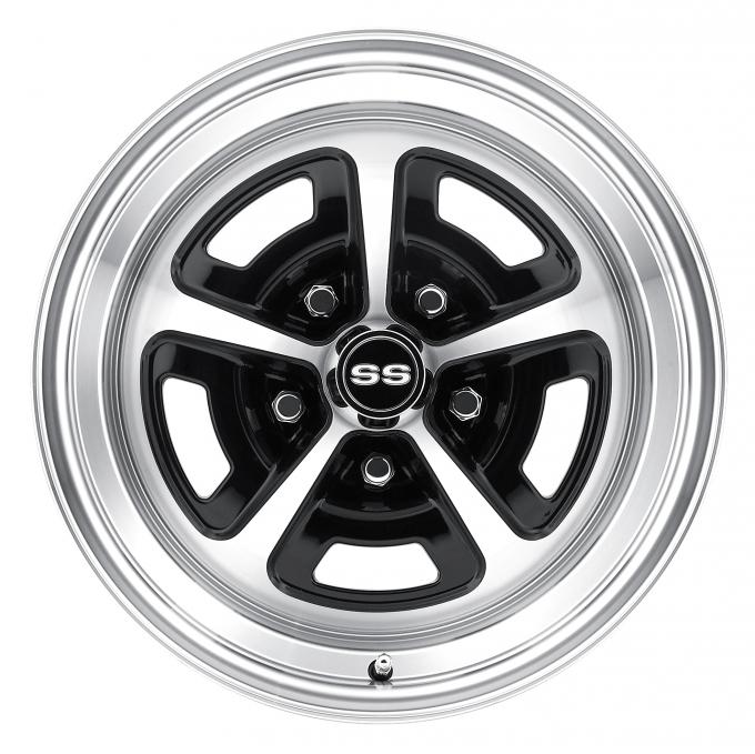 Legendary Wheels 15 X 8 Magnum Alloy Wheel, 5 on 4.75 BP, 4.75 BS, Gloss Black / Machined LW50-50857A