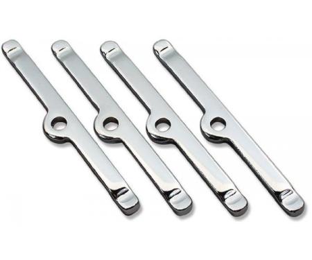 Chevy II or Nova Valve Cover Retainer Set, Small Block, Chrome, 1962-1979