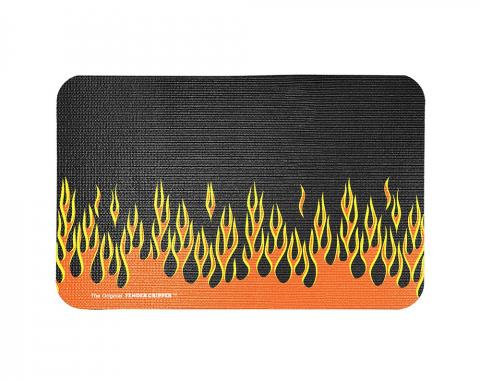 Fender Gripper Black and Orange Flames Mat FG2305