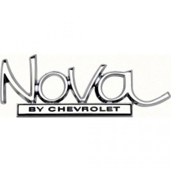 Nova Emblem, Trunk, Nova by Chevrolet, 1969-1972