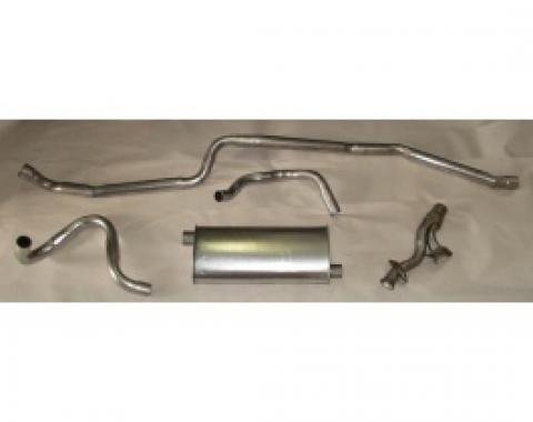 Chevy II - Nova Single Exhaust System For 4 & 6 Cylinder, Stainless Steel, 1968-1972
