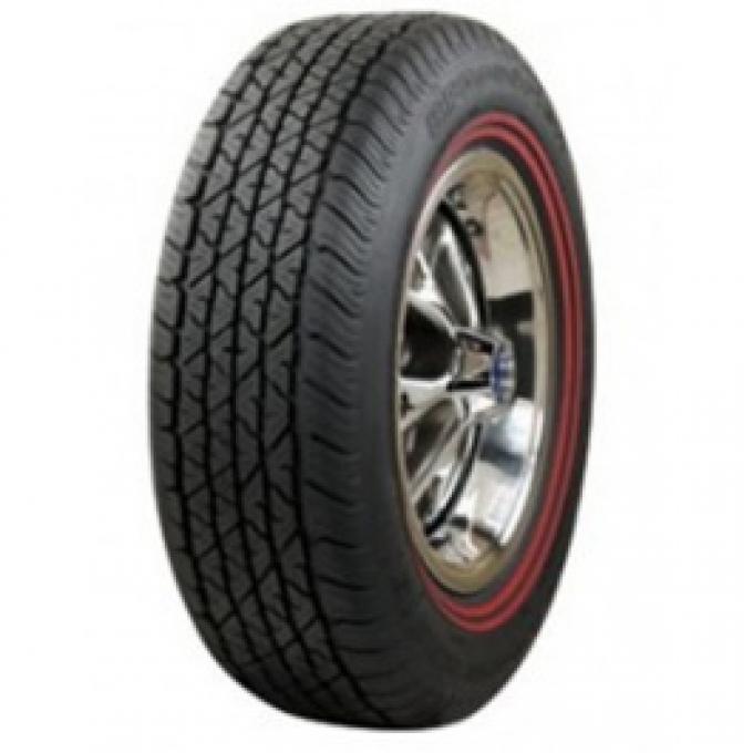 Nova Tire, 6.95/14 With 3/8 Dual Red Stripe, Goodyear Power Cushion Bias Ply, 1965-1967