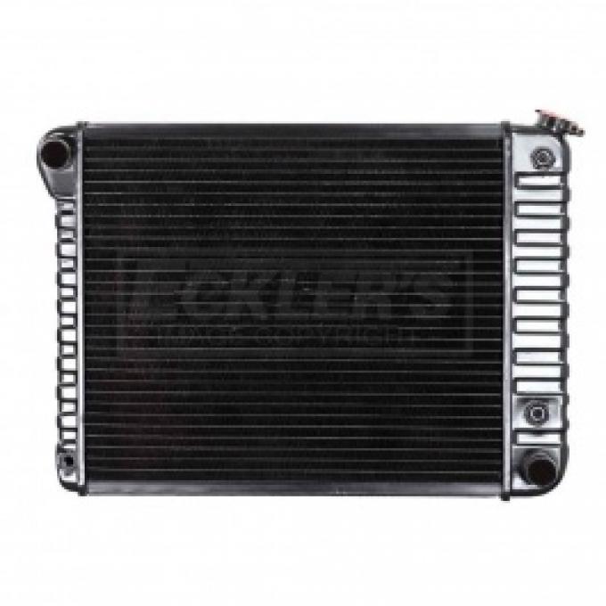 Nova And Chevy II US Radiator, Copper And Brass, Standard Duty, For Cars With Small Block, Manual Transmission, Three Row, 1968-1971