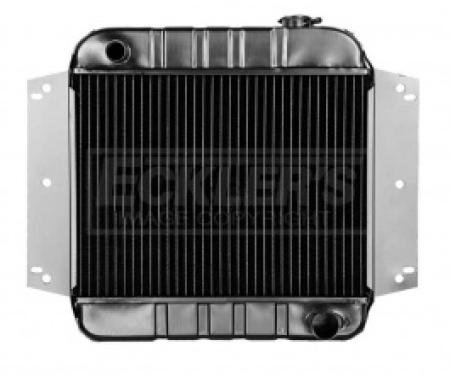 Nova And Chevy II US Radiator, Copper And Brass, Standard Duty, Two Row, 194CI And 230CI L6 Engine And Manual Transmission, 1962-1965