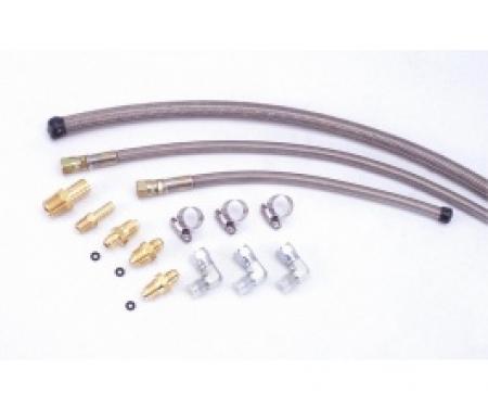 Nova Rack And Pinion Power Steering Hose Kit, For Late Model Type 2 Pump, 1968-1974