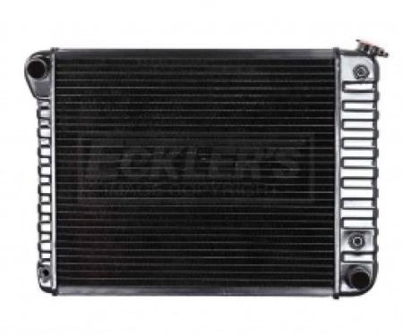 Nova And Chevy II US Radiator, Copper And Brass, Standard Duty, For Cars With Small Block, Manual Transmission, Three Row, 1968-1971