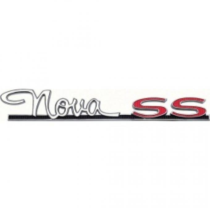 Nova Emblem, Quarter Panel or Fender, Red SS, 1963-1964