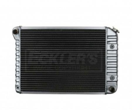 Nova US Radiator, Copper And Brass, Standard Duty, For Cars With Small Block 307CI And 350CI, Manual Transmission, Three Row, 1972-1974