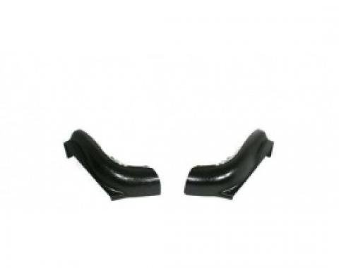 Nova Bucket Seat Lower Side Shells, Black With Pre-Installed Trim, 1968