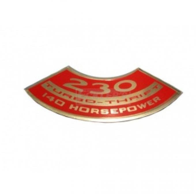 Nova Air Cleaner Decal Inline 6, 230 Turbo-Thrift, 140 HP, 1969-1970