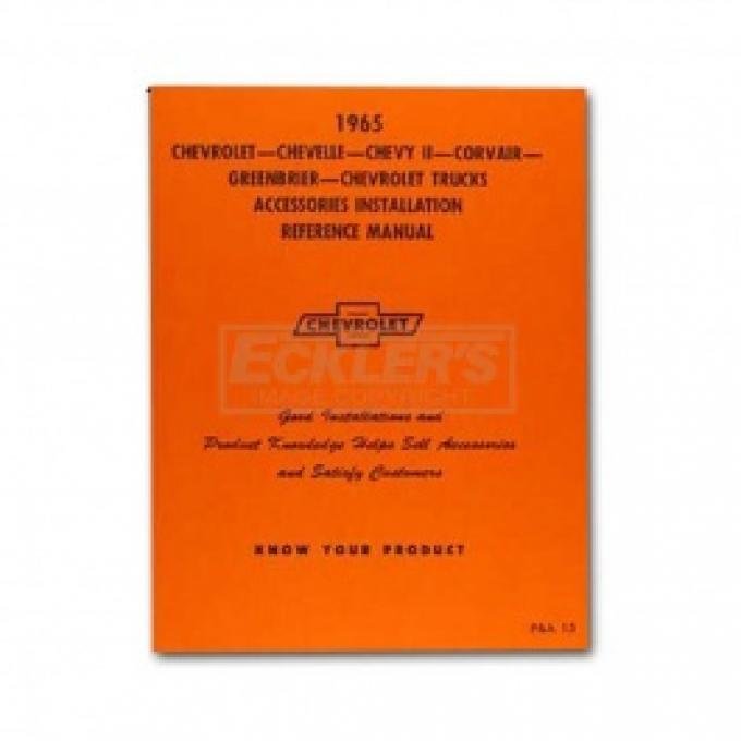 Nova Chevy II Accessories Installation Manual, 1965