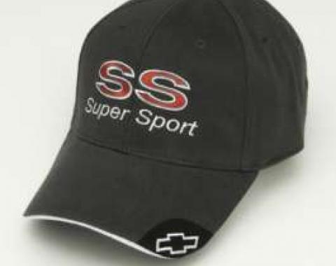 Chevy Cap, With Embroidered SS & Super Sport Script, Gray