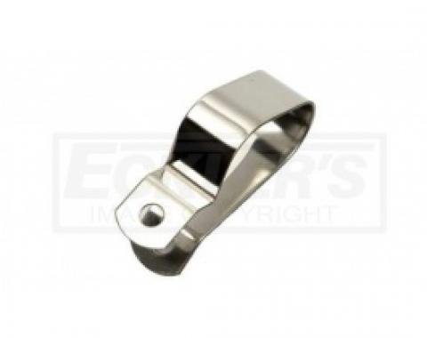 Nova Alternator Top Heater Hose Bracket, Bent, Stainless, 1969-1979
