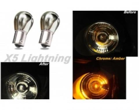 Light Bulbs, 1157, Chrome X5 Lightning Amber Silver Stealth