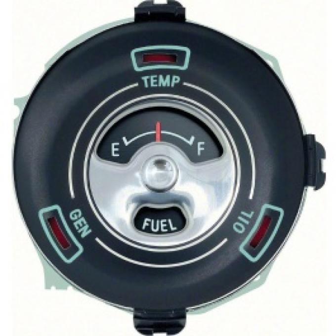 Nova Fuel Gauge, Standard, With Warning Lights, 1965