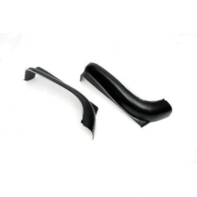 Nova Bucket Seat Lower Side Shells, Black With Pre-Installed Trim, 1969-1971