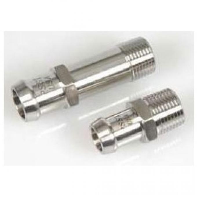Nova Heater Hose Fitting Set, Small Block, Hex Head, Stainless Steel, 1967-1968