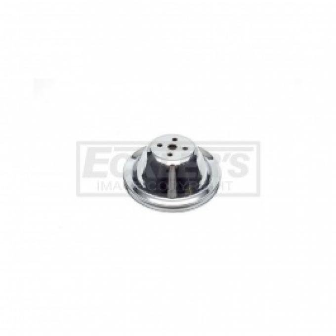 Nova And Chevy II Water Pump Pulley, Small Block With Short Water Pump, Single Groove, Chrome 1962-1968