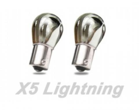 Light Bulbs, 1156, Chrome X5 Lightning Red Silver Stealth