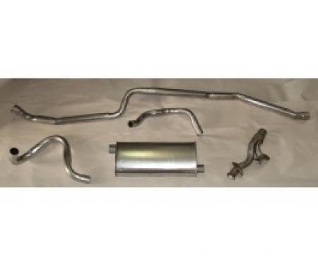 Chevy II - Nova Single Exhaust System For 4 & 6 Cylinder, Stainless Steel, 1962-1967