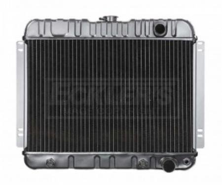 Nova And Chevy II US Radiator, Copper And Brass, Standard Duty, For Cars With V8, Automatic Transmission And Without Factory Air Conditioning, Two Row, 1963-1965