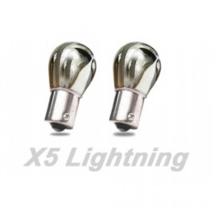 Light Bulbs, 1156, Chrome X5 Lightning Amber Silver Stealth