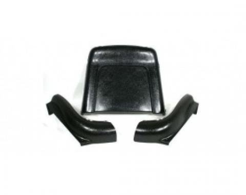 Nova Bucket Seat Back & Lower Side Shells, Black With Pre-Installed Trim, 1968