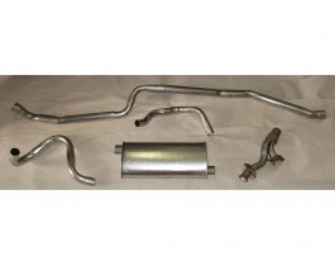 Chevy II - Nova Single Exhaust System For 4 & 6 Cylinder, Aluminum, 1962-1967