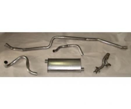 Chevy II - Nova Single Exhaust System For 4 & 6 Cylinder, Stainless Steel, 1968-1972