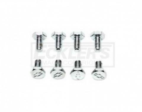 Nova And Chevy II Bowtie Valve Cover Bolts, Small Block, Chrome, For Cars With Steel Valve Covers, 1962-1979