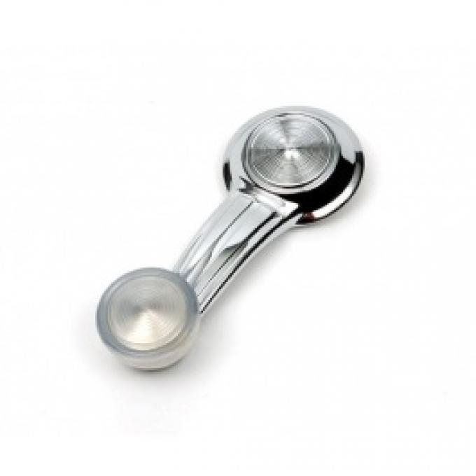 Nova Window Crank Handle, With Clear Knob, Door Or Quarter, 1965-1979