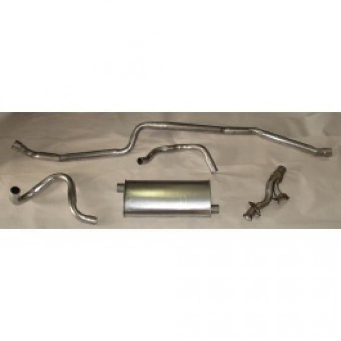 Chevy II - Nova Single Exhaust System For 4 & 6 Cylinder, Aluminum, 1962-1967