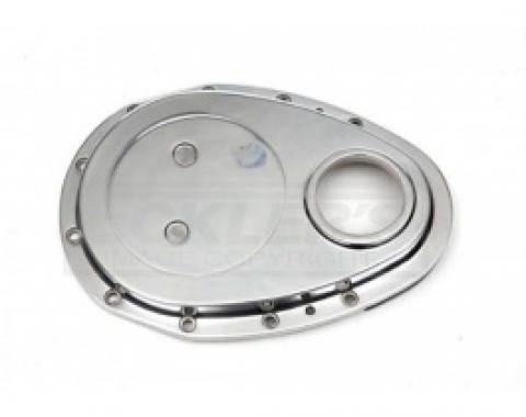 Nova Timing Chain Cover, Small Block, Polished Aluminum, 1962-1979