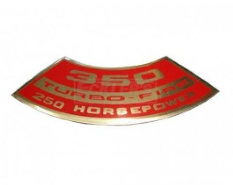 Nova Air Cleaner Decal, Small Block, 350 Turbo-Fire, 250 HP, 1969-1970