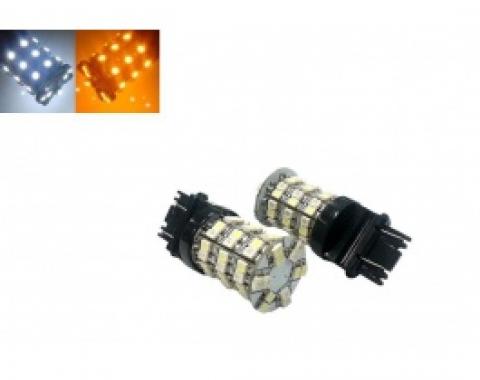 Light Bulbs, 3157, (60) SMD LEDs Hyper White / Amber