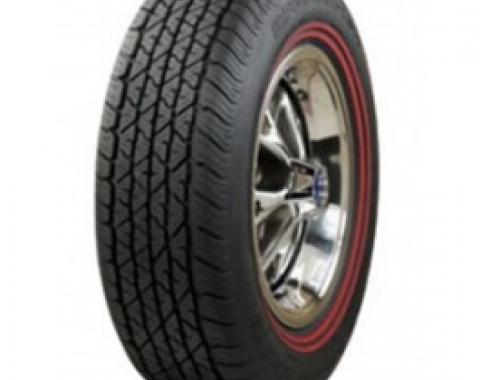 Nova Tire, 6.95/14 With 3/8 Dual Red Stripe, Goodyear Power Cushion Bias Ply, 1965-1967