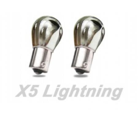 Light Bulbs, 1156, Chrome X5 Lightning Amber Silver Stealth