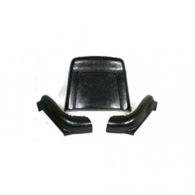 Nova Bucket Seat Back & Lower Side Shells, Black With Pre-Installed Trim, 1968