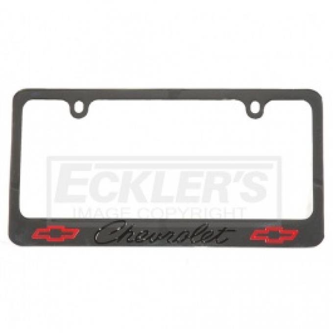 Nova License Plate Frame, 2 Bowties And Chevrolet Script Letters, 1962-1979
