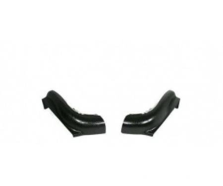 Nova Bucket Seat Lower Side Shells, Black With Pre-Installed Trim, 1968