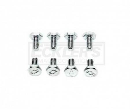 Nova And Chevy II Bowtie Valve Cover Bolts, Small Block, Chrome, For Cars With Steel Valve Covers, 1962-1979