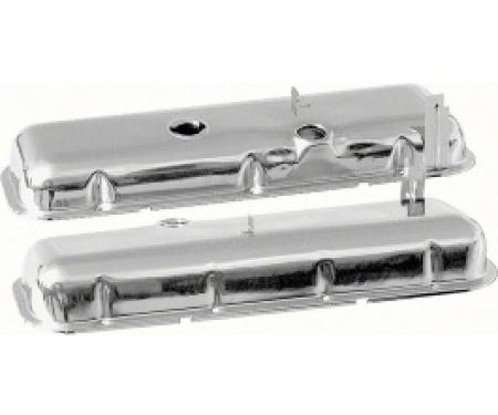 Nova Valve Covers, Chrome, Big Block, Without Power Brakes, 1967-1972