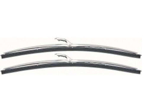 Nova & Chevy II Wiper Blades, Polished Stainless Steel, 1967-1969