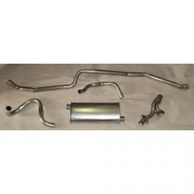 Chevy II - Nova Single Exhaust System For 4 & 6 Cylinder, Stainless Steel, 1968-1972